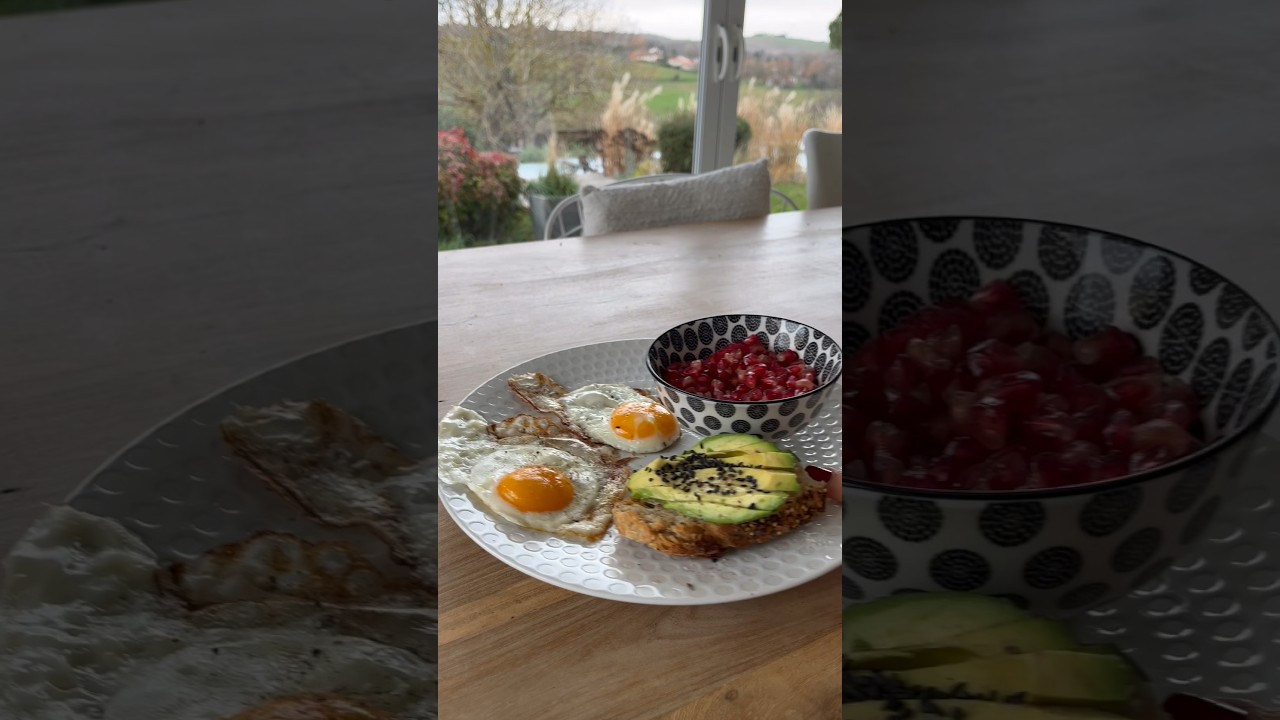 Petit dej salé &protéiné pour bien commencer l’année🥑#reequilibrerseshormones #petitdejeunerhealthy