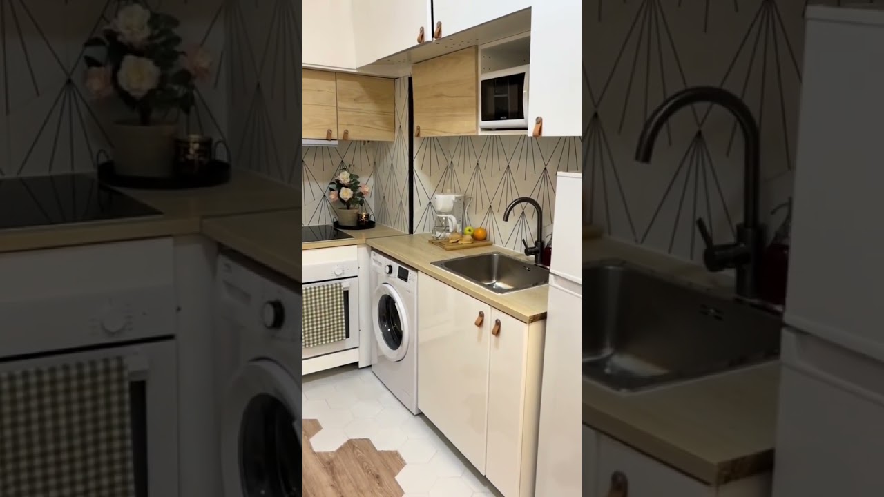 Rénovation d’une cuisine d’un studio #renovation #decoration #decoration #astuce #beforeandafter