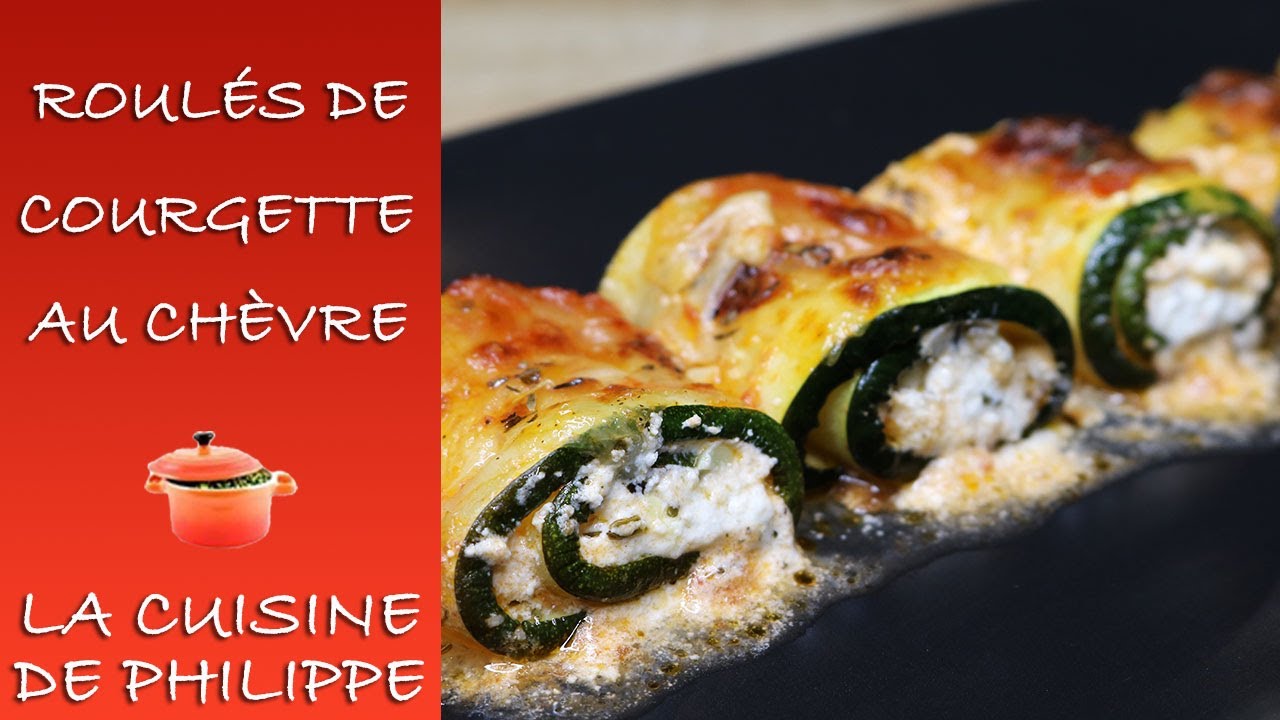 Roulés de courgette au chèvre