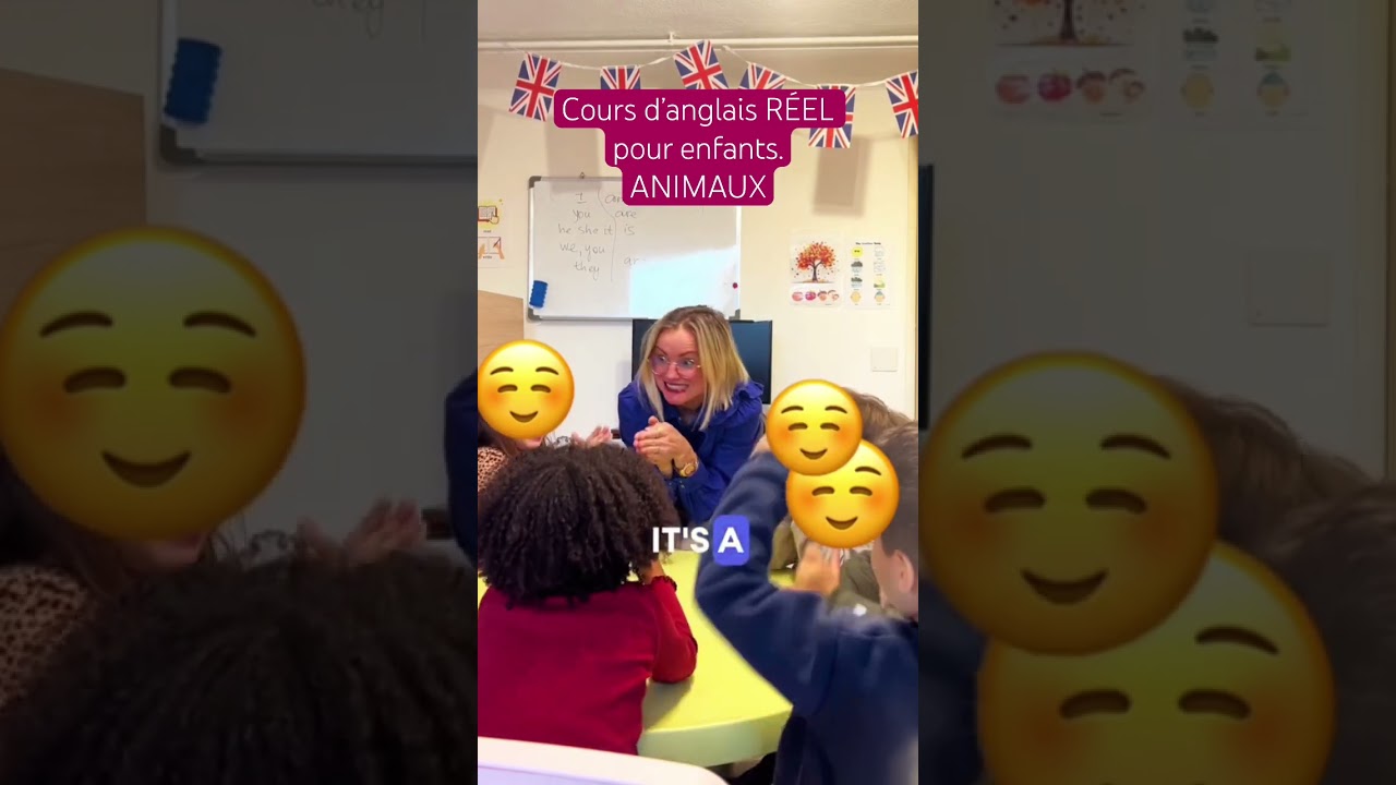 Cours d’anglais RÉEL pour enfants. ANIMAUX. #bilingue #jeux #funny #teacherlife #anglais