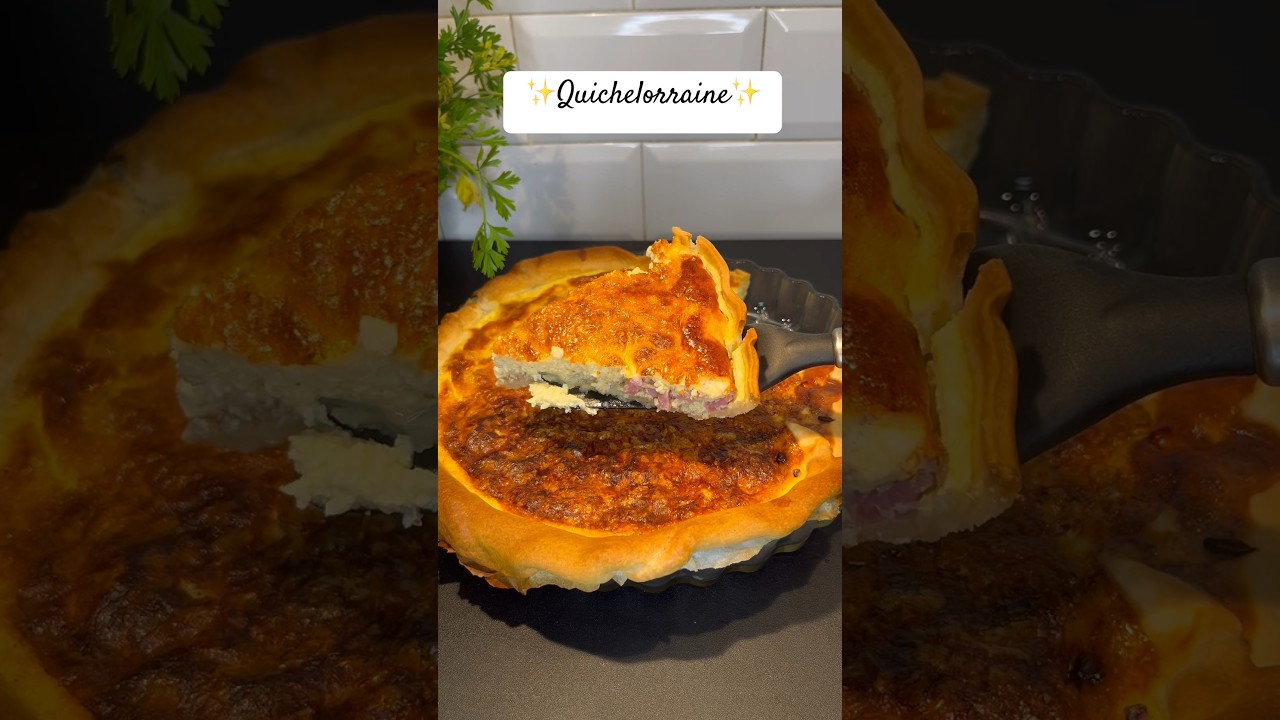 Quiche lorraine simple et facile 🥧✨#recette #recettefacile #quiche #quichelorraine #food #recipe