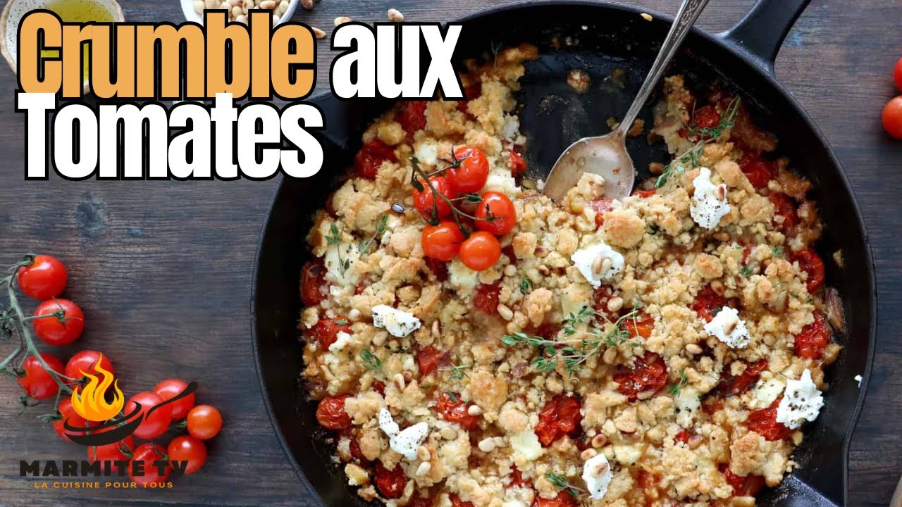 🍅 Crumble aux tomates cerises 🧄🧀 | Recette salée facile, rapide et pleine de saveurs !