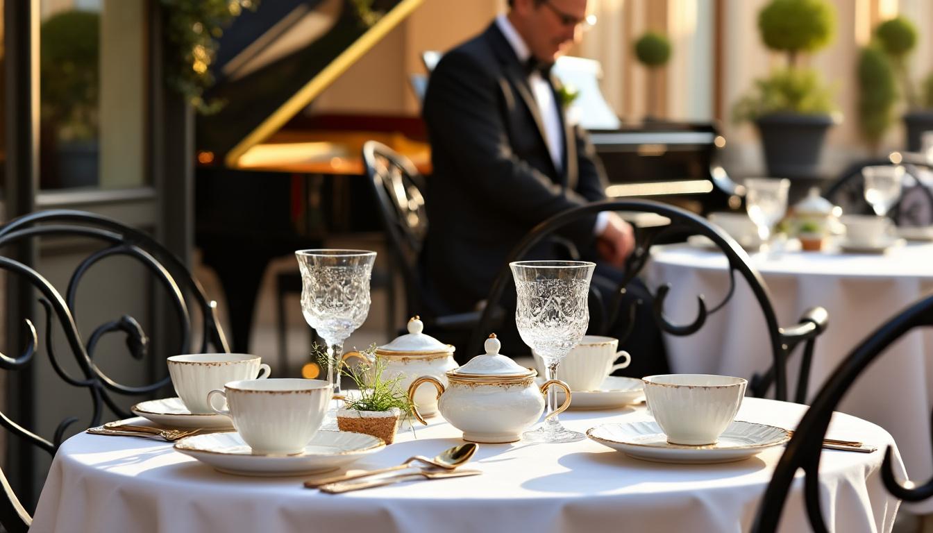 découvrez une élégante table parisienne immersive inspirée de la belle époque, où un piano-bar enchante les jeudis soir pour des moments uniques et raffinés.