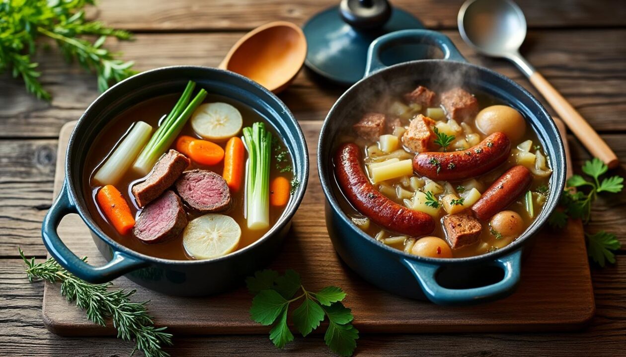 découvrez les différences entre le pot-au-feu et la potée, deux plats traditionnels français, et apprenez à les préparer parfaitement grâce à nos conseils et recettes détaillées.